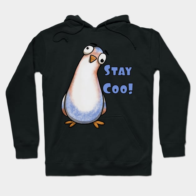 Stay Coo! Curious Stare Pigeon Hoodie by Fun4theBrain